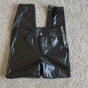 G.I.L.I. Black Faux Leather Pants